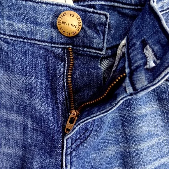 Current/Elliott Jeans Womens 26 Blue Patchwork Skinny Ankle Mid Rise Distressed - Picture 8 of 10